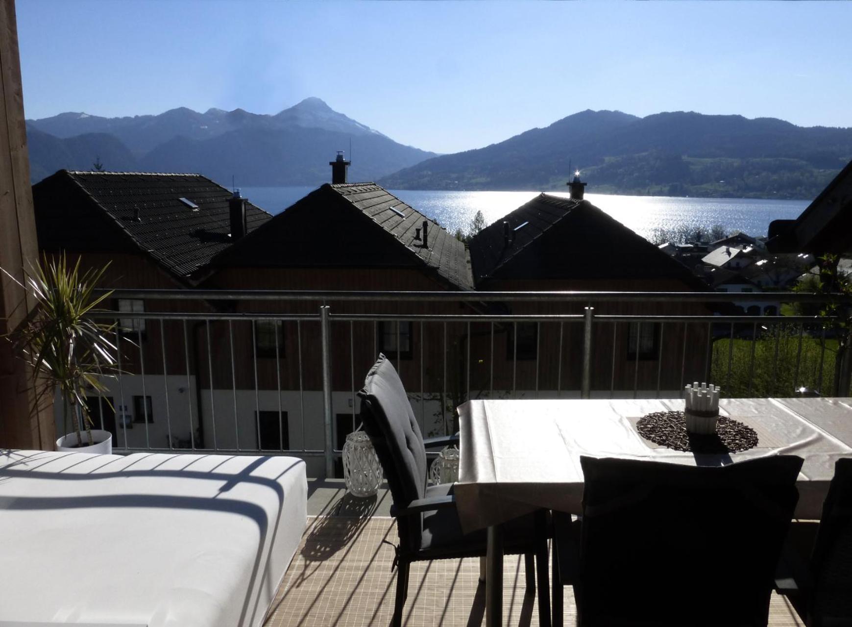 Fewo Atterseeperle - 80M2 Mit See- Und Gebirgsblick Steinbach am Attersee Zewnętrze zdjęcie